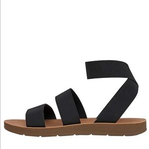 Women’s black strappy sandals